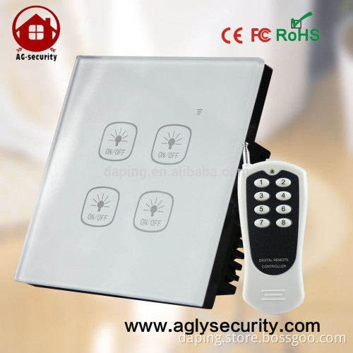 home automation 4 Gang wall smart switch touch screen light switch